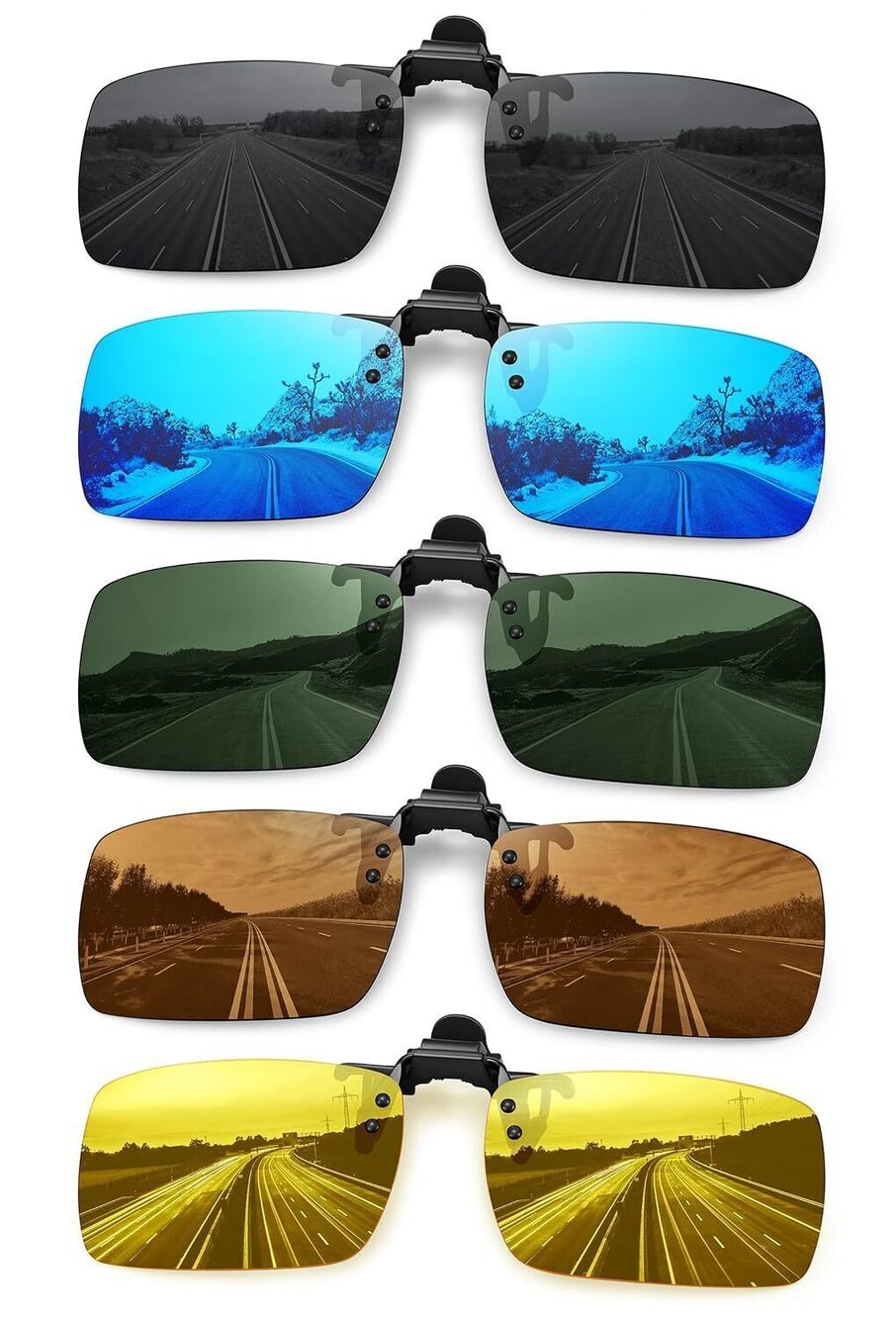 Polarized Clip On Sunglasses for Glasses Fit Over